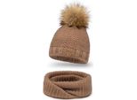 Pamami Set Invernale Per Bambini Areta Camel Taglia Unica