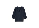Tom Tailor Damen Bluse Aus Viskose, Blau, Uni, Gr. 34