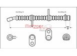 Tubo Freno 560Mm Metzger Per Honda Civic Iv