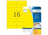 Herma Etiketten A4 Gelb 105X37Mm Papier Matt AblöSbar 320St.