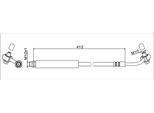 Tubo Freno Posteriore Sinistro 412Mm Metzger Per Opel Mokka /