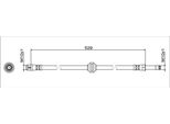 Tubo Freno Anteriore 529Mm Metzger Per Mercedes Vito Mixto