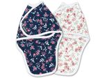 Bellochi Swaddle Mimi Pucksack Baby 0-3 Mesi - 2 Set Asciugamano Pucker Baby 0-3 Mesi - Morbido E Delicato 100% Cotone - Fiori Floreali