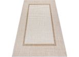 Tappeto Sizal Sion Telaio 21782 Tessuto Piatto Ecru / Beige Beige 200X290 Cm