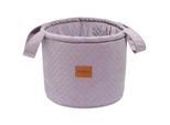 Cesto Portaoggetti Bellochi - 33 X 40 Cm - Spazioso E Versatile Cesto Portaoggetti Per Bambini Con Maniglia - In Morbido Velluto Rosa Cipria
