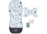 Inserto Passeggino Universale Reversibile Bellochi Con Cuscino E Protezioni Per Cinture -Bambi Forest