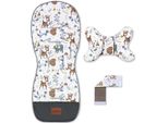 Inserto Passeggino Universale Reversibile Bellochi Con Cuscino E Protezioni Per Cinture -Bambi Dream