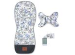 Bellochi Inserto Passeggino Universale Reversibile Con Cuscino E Protezioni Per Cinture - Fiore Di Prato