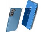 Clear View Custodia Con Patta Per Samsung Galaxy S22+ (S22 Plus) Blu