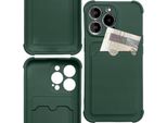 Carta Armatura Custodia Per Xiaomi Redmi 10X 4G / Xiaomi Redmi Note 9 Carta Portafoglio Silicone Armatura Air Bag Verde