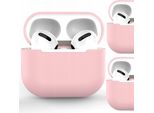 Custodia Per Airpods 2 / Airpods 1 Custodia Morbida Per Cuffie In Silicone Rosa (Custodia C)