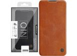 Nillkin Qin Custodia Custodia Per Xiaomi Redmi Note 11 Pro+ (Cina) / Redmi Note 11 Pro (Cina) / Mi11I Hypercharge Camera Cover Holster Case Con Flap Brown