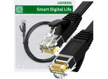 Ugreen Nw102 50177 Cavo Di Rete Lan Ethernet Piatto Cat. 6 8M - Nero