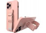 Corda Custodia Custodia In Silicone Con Cordino Borsa Cordino Cinturino Per Xiaomi Redmi 10 Rosa