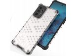 Custodia Blindata A Nido D'ape Con Cornice In Gel Samsung Galaxy A73 Trasparente