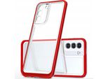 Custodia Clear 3In1 Per Samsung Galaxy S21+ 5G (S21 Plus 5G) Gel Cover Con Cornice Rossa