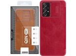 Nillkin Qin Custodia A Fondina In Pelle Samsung Galaxy A73 Rosso