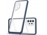 Custodia Clear 3In1 Per Samsung Galaxy A32 5G Gel Cover Con Cornice Blu