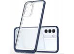Custodia Clear 3In1 Per Samsung Galaxy S21+ 5G (S21 Plus 5G) Gel Cover Con Cornice Blu