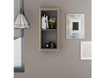 Skye Decor, Zera - Rovere Zaffiro, Antracite, Mensola A Muro, Rovere Zaffiro, Pannello Di Legno Rivestito Al 100 % Di Melamina, 35 X 19,6 X 72 Cm