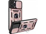 Custodia Blindata Hybrid Armor Camshield Per Iphone 13 Pro Con Copertura Della Fotocamera Rosa
