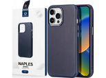 Dux Ducis Napoli Iphone 14 Pro Custodia In Pelle Magnetica Magsafe Blu