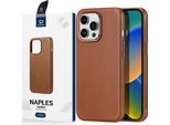 Dux Ducis Napoli Iphone 14 Pro Max Custodia In Pelle Magnetica Magsafe Brown