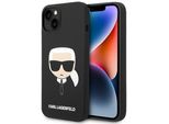 Karl Lagerfeld Klhcp14Slkhbk Custodia Rigida Per Iphone 14 / 15 / 13 6,1 Czarny/Nero Silicone Karl's Head