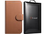 Icarer Custodia Portafoglio 2In1 Iphone 14 Pro In Pelle Con Patta Anti-Rfid Marrone (Wmi14220726-Bn)