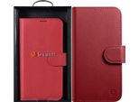 Portafoglio Icarer 2In1 Custodia In Pelle Per Iphone 14 Plus Con Patta Anti-Rfid Rosso (Wmi14220727-Rd)