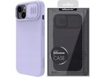 Nillkin Camshield Silky Custodia In Silicone Custodia Per Iphone 14 Plus Con Copertura Della Fotocamera Viola