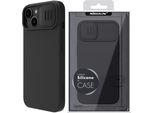 Nillkin Camshield Silky Custodia In Silicone Custodia Per Iphone 14 Plus Con Copertura Della Fotocamera Nero