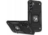 Wozinsky Anello Armatura Custodia Samsung Galaxy S23+ Coperta Blindata Supporto Magnetico Anello Nero