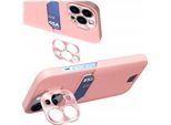 Custodia In Pelle Stand Samsung Galaxy S23 Ultra Card Wallet Cover Con Stand Rosa