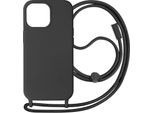 Avizar, Custodia Iphone 15 Pro Max Soft-Touch Con Cinturino, Nero