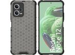 Custodia A Nido D'ape Per Xiaomi Redmi Note 12 5G / Poco X5 5G Custodia Ibrida Blindata Nera