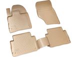Tappetini In Gomma 3D Per Audi Q7 | Tipo 4L | Anno 2005 - 2015 | Beige Con Bordo