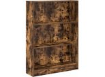 Libreria In Rovere Fumé 80X24X109 Cm Materiale In Legno
