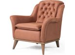 Poltrona Design Moderno In Legno Arredo Soggiorno Colore Arancio Stile Lusso