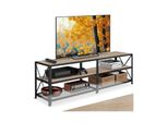 Tectake® Tv-Regal, Industrial Style, 3 Offene Etagen, Seitliche X-Streben, 161 X 41,5 X 50,5 Cm