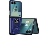 Avizar, Custodia Antiurto Per Galaxy Z Flip7 Con Supporto Ad Anello Magnetico, Blu