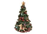 Albero Di Natale Con Carillon Clayre & Eef 19 Cm In Poliresina Verde
