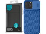 Custodia Magnetica Nillkin Camshield Pro Per Iphone 15 Pro Max Con Copertura Della Fotocamera - Blu