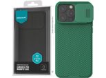 Custodia Magnetica Blindata Nillkin Camshield Pro Per Iphone 15 Pro Con Copertura Della Fotocamera - Verde