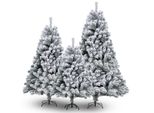 Clanmacy 150Cm Albero Di Natale Artificiale Fiocchi Di Neve Bianchi Per La Decorazione Di Natale