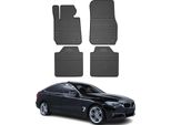 2012-2023 Bmw Serie 3 Gt F34 Tappetini In Gomma Nera 4 Pezzi