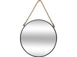 HäNgespiegel "Seil"" Schwarz D 55 Cm - Atmosphera Interior Designer"