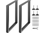 Set Di 2 Guide Per Tavolo Alte 711 Mm Base Per Tavolo Con Portata Di 454 Kg Gambe Per Tavolo Acciaio Al Carbonio Gambe Per Mobili Nero Base Per Tavolo Ideale Per Tavoli Da Cucina Consolle Da Salotto Tavoli Da Studio Ecc.