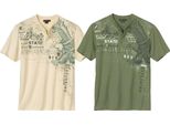 Atlas For Men - T-Shirt Con Colletto Henley Da Uomo (Confezione Da 2) AF2692 (L) (Verde/Ecru)