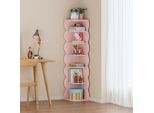 Scaffale Angolare Per Bambini 'Vestnes' Mdf 108 X 27 X 27 Cm Zucchero Filato / Bianco